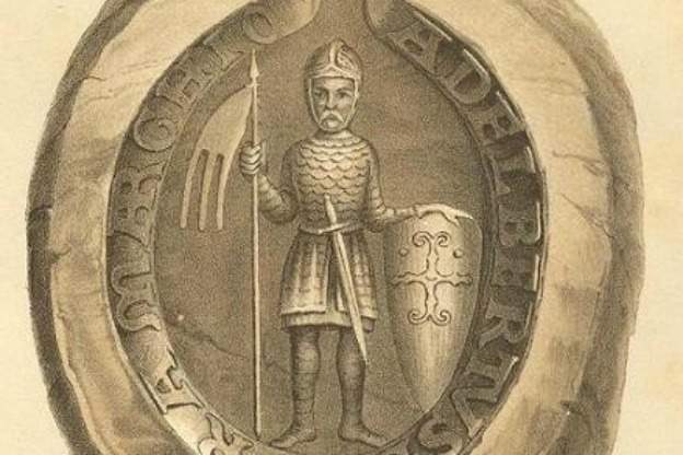 Detail from the Seal of Albert I of Brandenburg.