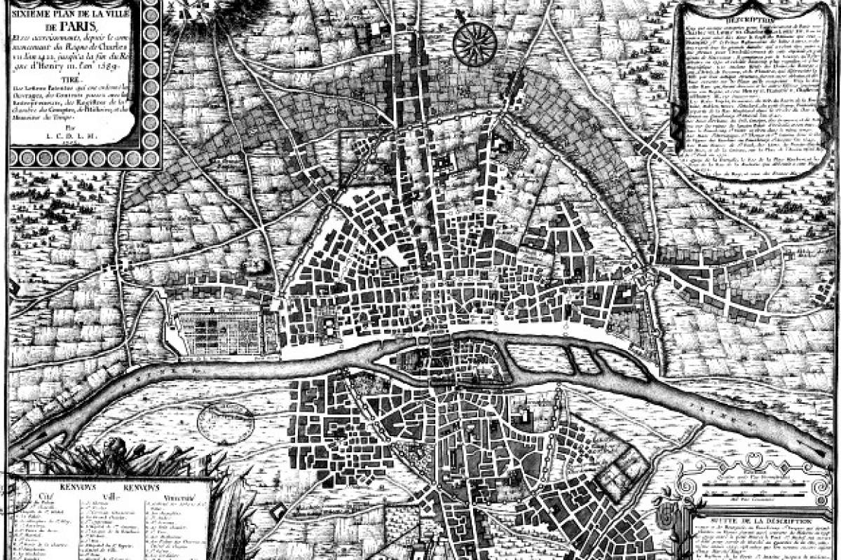 Plan of Paris, 1422/1589.