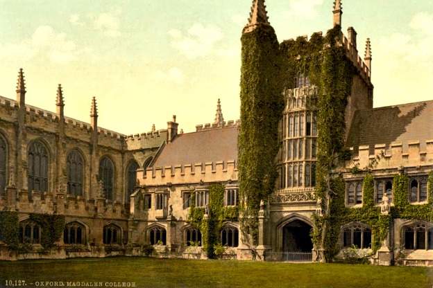 Magdalen College Founders Tower and Cloisters Oxford England