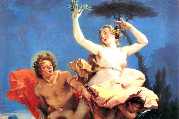 Detail from Daphne Chased by Apollo, a painting by Giovanni Battista Tiepolo, 1744.