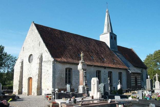 The church of Nielles-lès-Ardres that houses the newly restored  1696 van Belle organ heard on this recording.