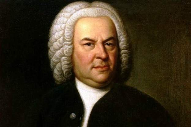 Johann Sebastian Bach (aged 61) in a portrait by Elias Gottlob Haussmann.
