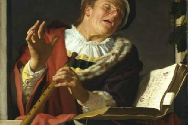Singender Zinkspieler (1623) by Gerard van Honthorst