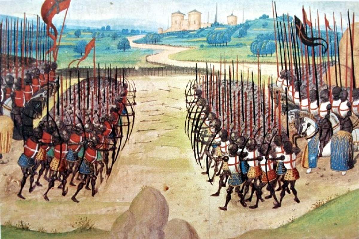 A Depiction of the Battle of Agincourt (1415).