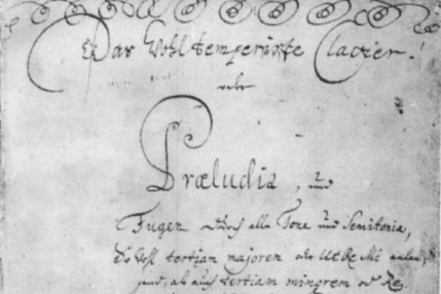 Title page of autograph "Johann Sebastian Bach: Das Wohltemperierte Klavier" (The Well-Tempered Clavier).