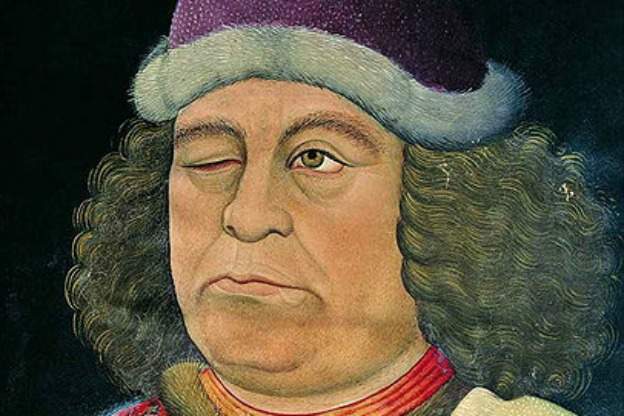 Portrait of Oswald von Wolkenstein in the Innsbruck manuscript of 1432.