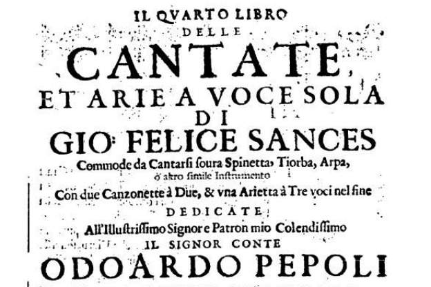 Sances Cantatas and Arias, Book 4.