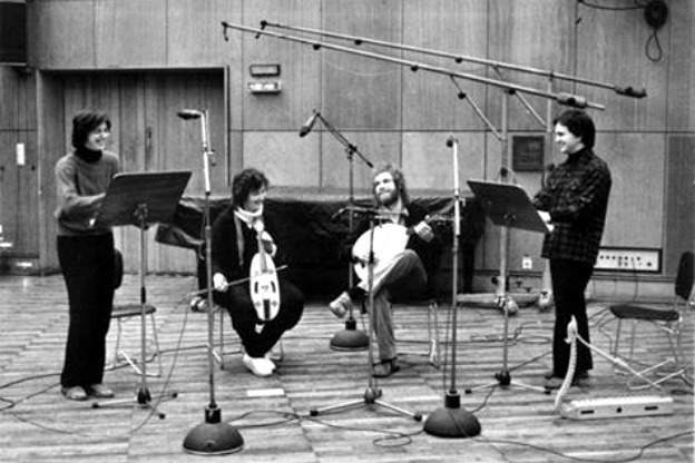 Left to right: Barbara Thornton, Margriet Tindemans, Crawford Young, and Ben Bagby (circa 1976).