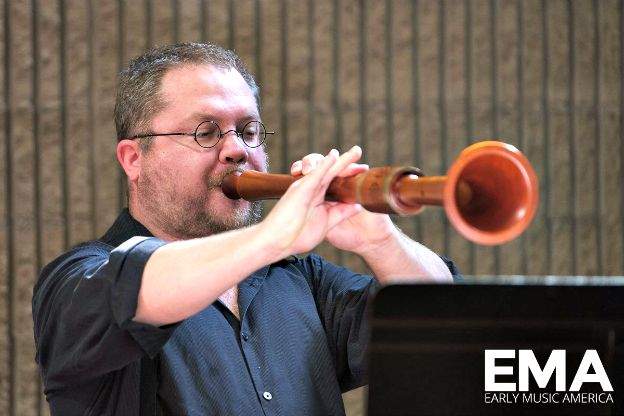 C. Keith Collins of Indiana University's Forgotten Clefs renaissance wind band, 2015.