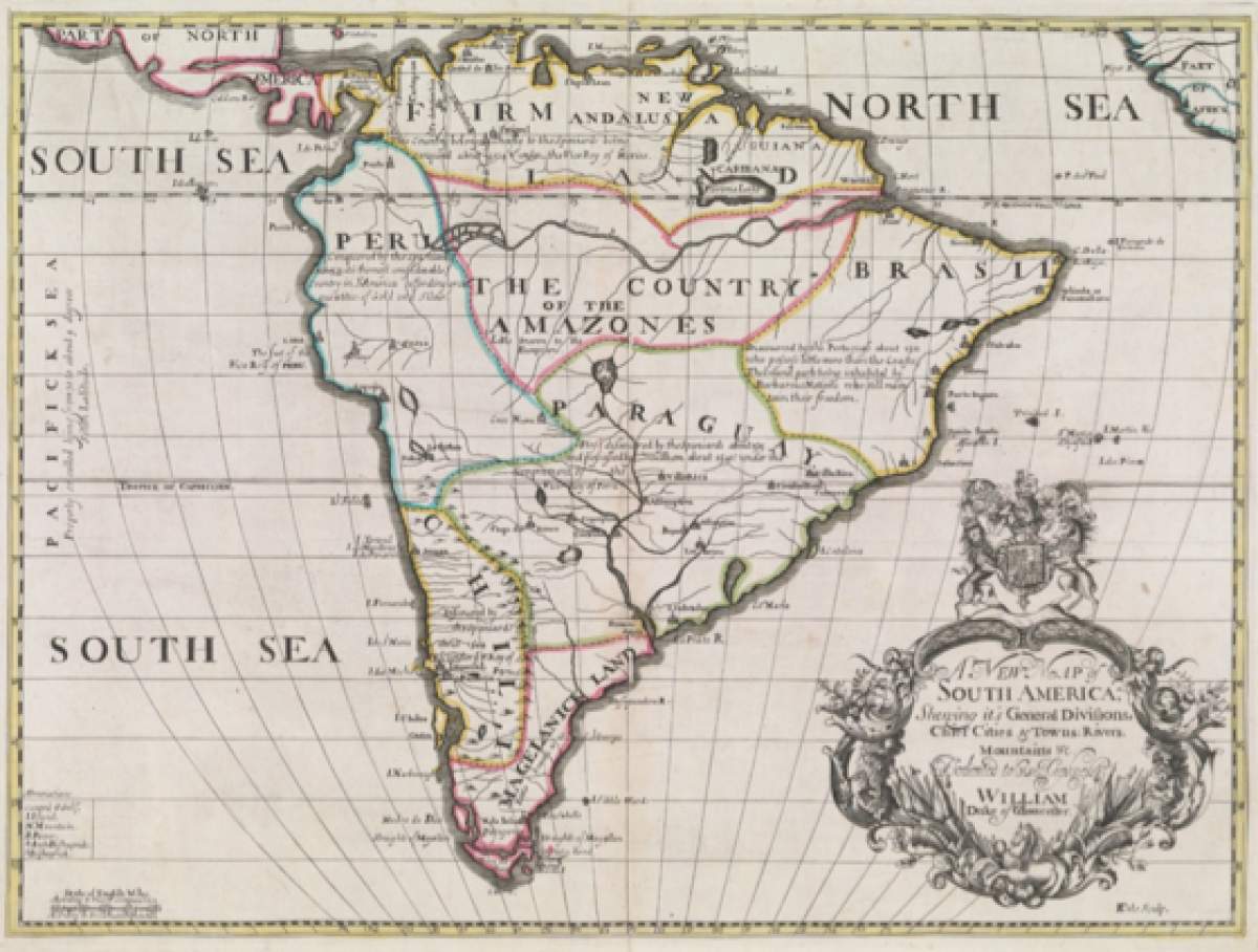 A map of colonial South America.