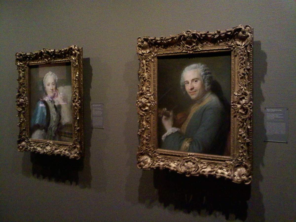 Portraits of Mondonville and his wife, painted by Maurice-Quentin de La Tour.