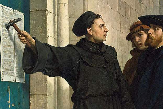 Painting of Martin Luther by Belgian painter Ferdinand Pauwels.