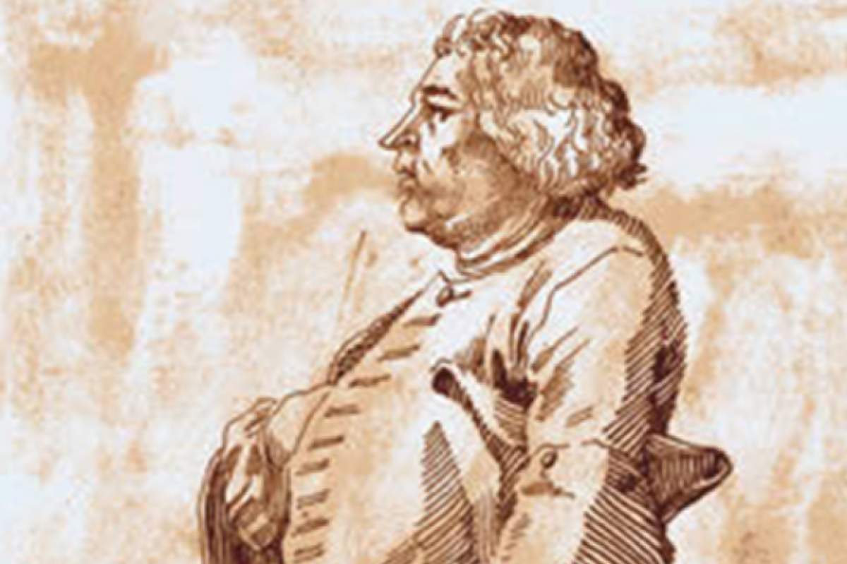 Portrait of Johann Melchior Molter by Pier Leone Ghezzi (1674–1755).
