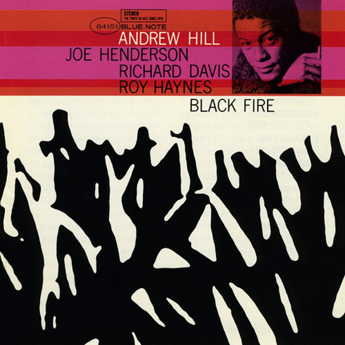 The LP cover for Andrew Hill's Blue Note album BLACK FIRE.