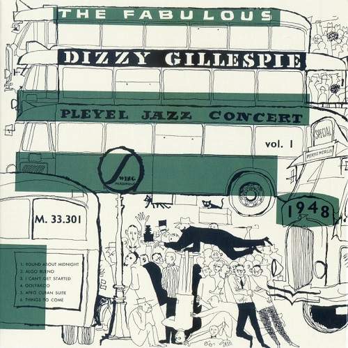 Cover of LP documenting Dizzy Gillespie's 1948 Pleyel jazz concert.