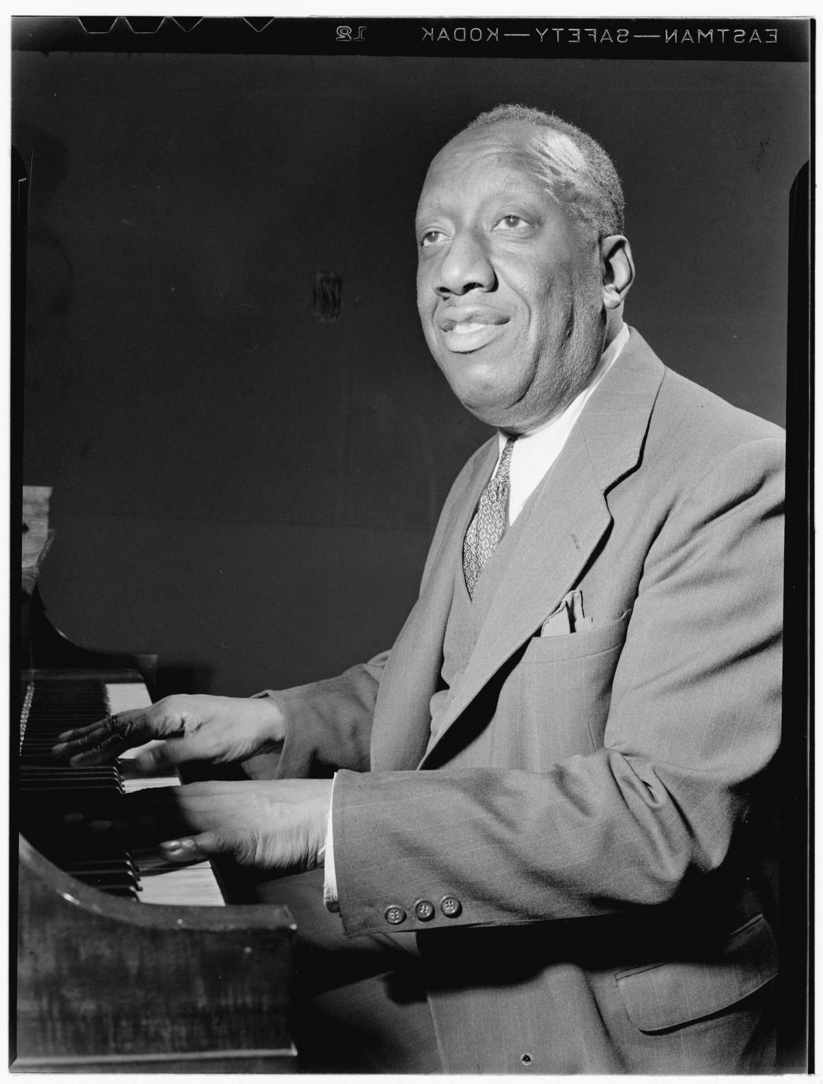 Photo of pianist James P. Johnson