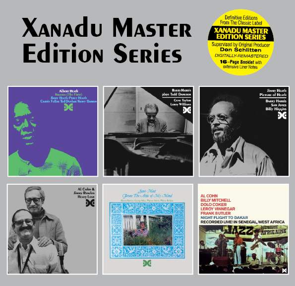 CD covers from the first batch of Xanadu reissues.
