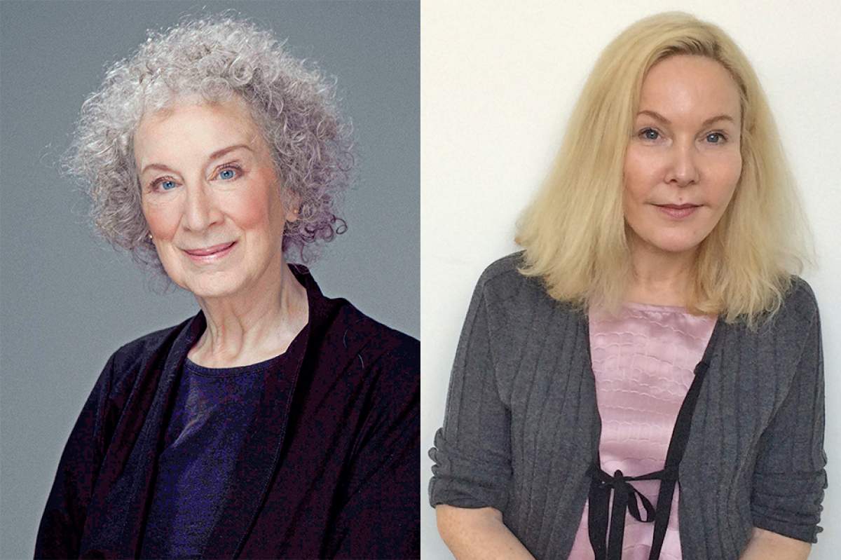 Head shots of Margaret Atwood and Katherine Boo