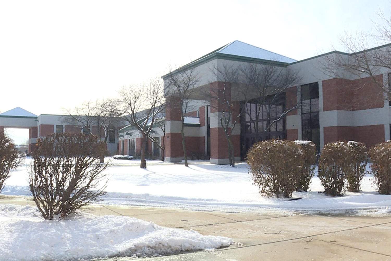 The old Carrie Gosch Elementary school building which now houses some EPA offices, district facilities, and The Cross Church.