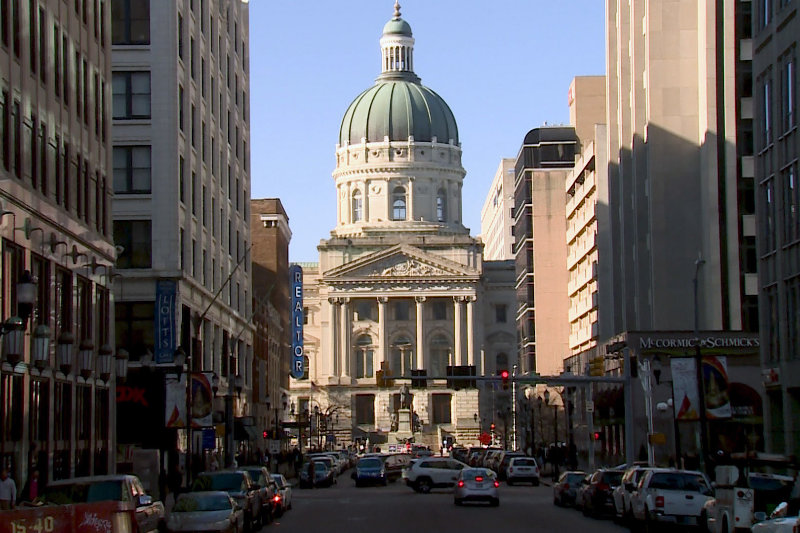 The statehouse in Indianapolis