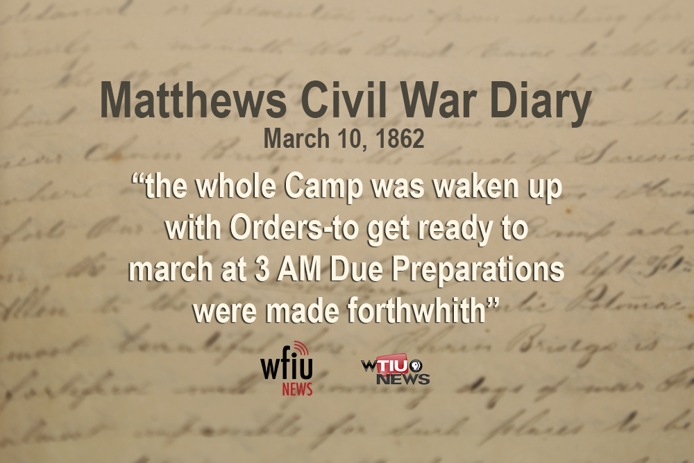 a page and quote from peter matthews' diary