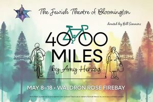 Poster for Jewish Theatre of Bloomington's 4000 Miles