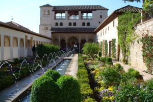 A garden at Alhambra Palace