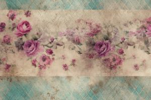 Antique floral wallpaper design