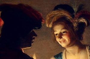 chiaroscuro detail from the painting The Matchmaker