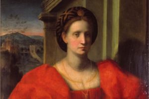 Portrait of a Lady called Barbara Salutati, by Domenico Puligo