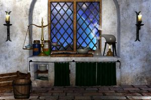 medieval alchemy lab
