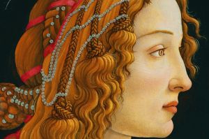 Detail from Botticelli's Idealized Portrait of a Lady.