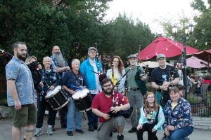 The Bloomington Pipers' Society pose for a group photo at their October 4 meeting.
