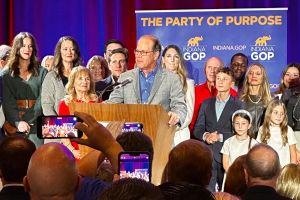 Republican Mike Braun delivers winning speech at Indiana GOP election night watch party