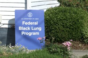 Black lung outreach event sign