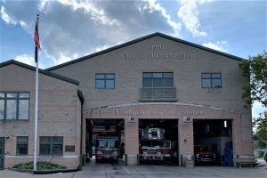 The exterior of the Bloomington Fire Station Headquarters.