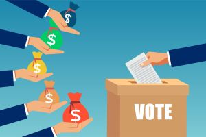 campaign election voting lobbying money illustration