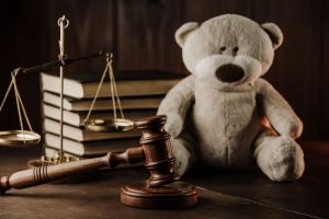 child court case lawyer concept