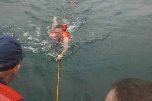 coast guard rescue at Lake Michigan