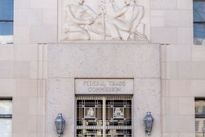 Washington, D.C., USA - January 12, 2020: Federal Trade Commission (FTC) entrance in Washington, DC. FTC is an independent agency of the United States government