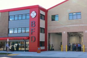 The front of the renovated Fire Station 1 on Fourth Street.