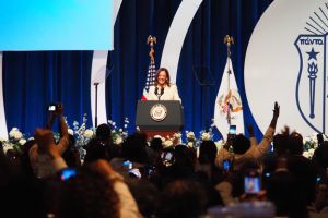 Vice President Kamala Harris — and likely Democratic nominee for president — address thousands of Zeta Phi Beta sorors on Wednesday in Indianapolis.