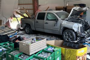 A truck crashed into Hoosier Hills Food Bank 4/21/24