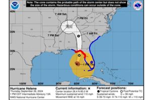 The remnants of Hurricane Helene will bring rain and high winds to Central Indiana Friday and Friday night.