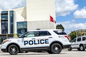 Indiana university police department car