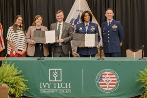 Ivy Tech and Coast Guard signing