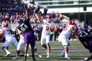 Indiana quarterback Kurtis Rourk throws a pass during the Hoosiers' win over Northwestern last week. 