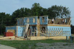 New house under construction Pittsfield Township Michigan