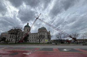 statehouse exterior renovation project the week of march 27, 2024.