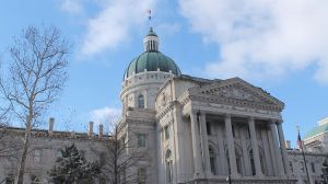 Indianapolis Public Schools Superintendent Aleesia Johnson, left, and school board member Allissa Impink testifying before a Senate committee